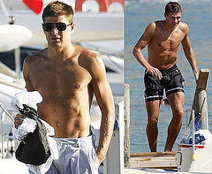 Pictures of Shirtless Footballer Steven Gerrard On Holiday in Ibiza. Spain Beat Holland 1-0 to Win The World Cup