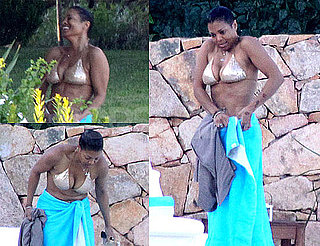 Pictures of Janet Jackson in Bikini in Italy