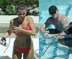Pictures of Coleen Rooney in a Coral Bikini and Wayne Rooney Shirtless in Las Vegas