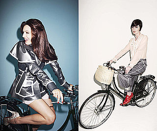 Photos of Kelly Brook and Erin O'Connor Riding Bikes