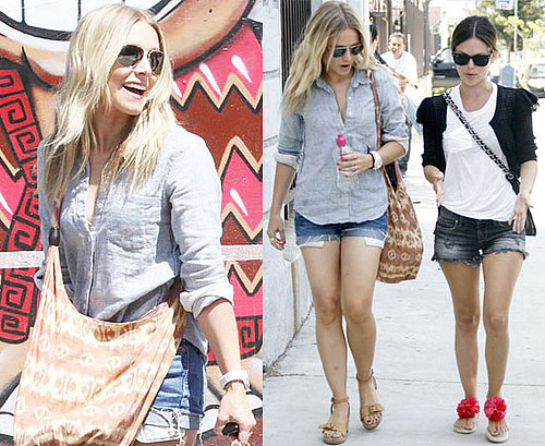 Pictures of Rachel Bilson and Kristen Bell Out Shopping Together