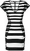 Herve Leger Striped Bandage Dress