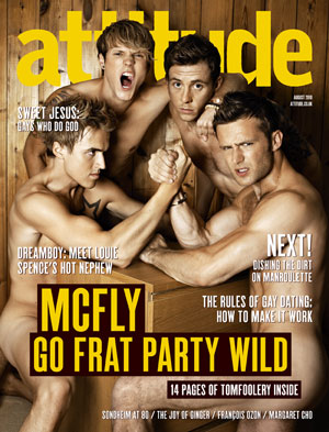 Pictures of McFly Naked In Attitude Magazine, Dougie Poynter Talks About Frankie Sandford