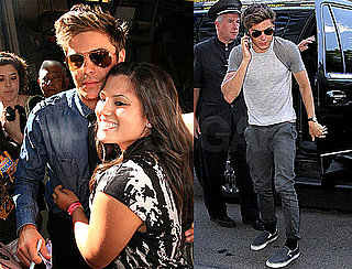 Pictures of Zac Efron at Regis and Kelly in New York
