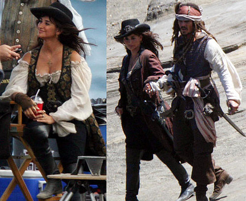 Pictures of Johnny Depp, Penelope Cruz and Geoffrey Rush Filming Pirates of the Caribbean 4 On Stranger Tides