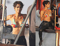 Halle Berry Bikini Pictures Shooting Dark Tide in South Africa