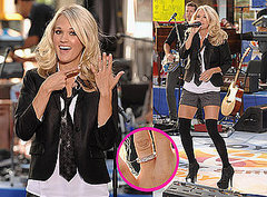 Pictures of Carrie Underwood Flashing Her Engagement Ring on The Today Show
