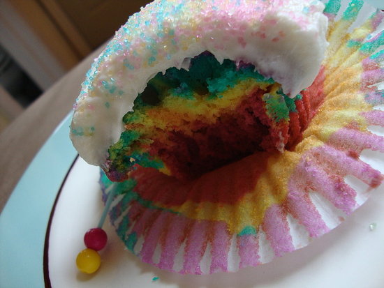 Tie Dye Cupcakes