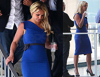 Pictures of Britney Spears In Blue Dress at Movies in LA