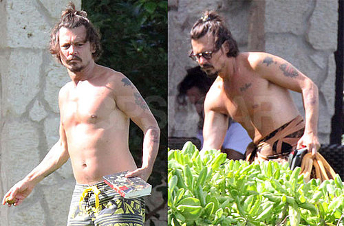 Pictures of Johnny Depp Shirtless in Hawaii