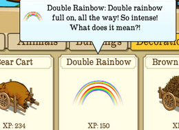 Double Rainbow Decoration in FrontierVille