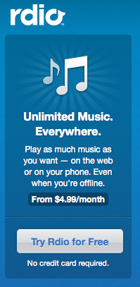 Rdio Music Available in US and Canada