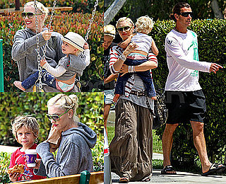 Pictures of Gwen Stefani With Gavin Rossdale and Kingston and Zuma in Malibu