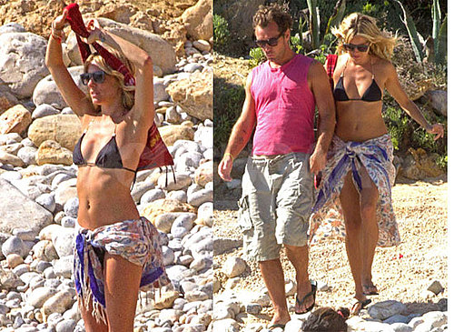 Pictures of Sienna Miller in Bikini and Jude Law on Beach in Spain