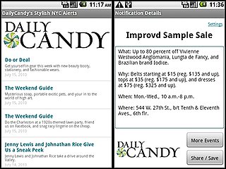 Daily Candy Android Shopping App