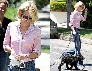 Pictures of January Jones Walking Her Dog in LA