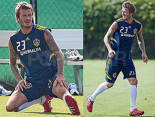 Pictures of David Beckham Practicing With the LA Galaxy on the Field