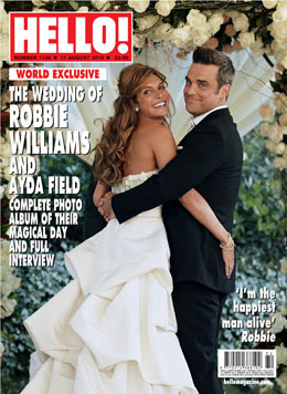 Official Pictures of Robbie Williams' Wedding With Ayda Field Plus Quotes From Hello