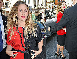 Pictures of Drew Barrymore Arriving at the Apple Store in London