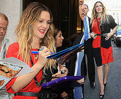 PIctures of Drew Barrymore and Justin Long at the Apple Store in London PIctures of Drew Barrymore and Justin Long at the Apple Store in London