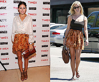 Olivia Palermo and Reese Witherspoon Wear the Same Marbled Mini Skirt