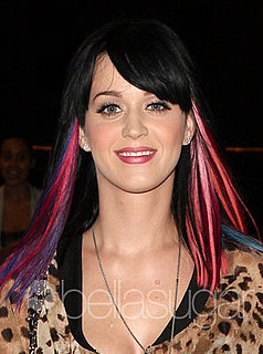 Katy Perry With Multicolored Hair Extensions
