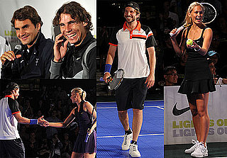 Pictures of Roger Federer, Bar Refaeli, Bradley Cooper, and Rafael Nadal at Knockout Tennis Tournament