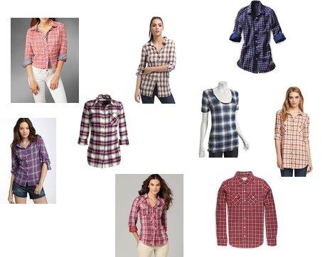 Plaid shirts in a variety of prints