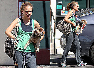 Pictures of Natalie Portman Picking Her Dog Up From the Vet in LA