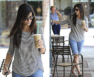 Pictures of Sandra Bullock Taking a Coffee Break as She Preps for Her Sit-Down With Matt Lauer