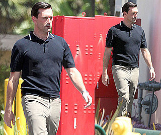 Pictures of Jon Hamm on the Set of Mad Men in LA