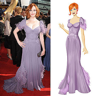 Get Christina Hendricks's Zac Posen Emmy Gown on PopSugar's Retail Therapy Game!