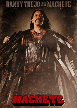 Machete in Theaters, Starring Danny Trejo, Robert De Niro, Lindsay Lohan, and Jessica Alba