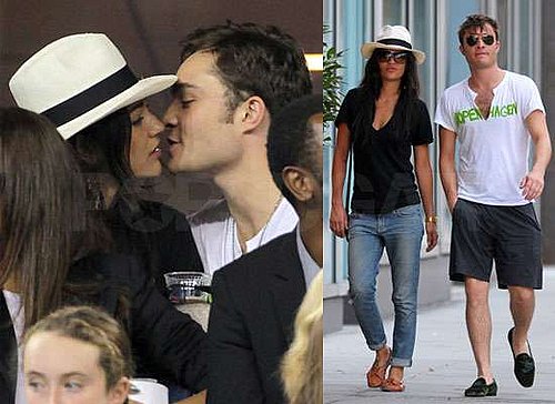 Pictures of Ed Westwick Kissing Jessica Szohr at US Open