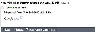 Google Voice Sends Missed-Call Notifications to Gmail
