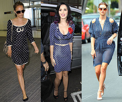 Katy Perry, Kate Walsh, and Natalie Portman Wearing Polka Dots