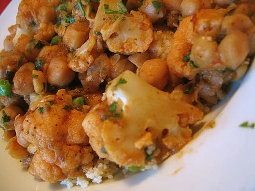 New York Time Recipe For Chickpeas, Cauliflower, Peas, and Couscous