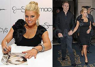Pictures of Jessica Simpson and Eric Johnson Leaving Their Hotel in NYC