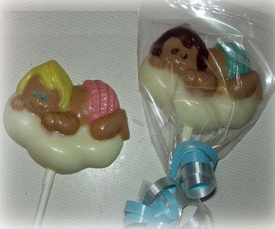 Babies Are From Heaven Chocolate Lollipops
