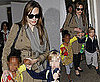 Pictures of Angelina Jolie At LAX with Shiloh and Zahara