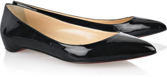 Christian Louboutin Black Patent-Leather Flats
