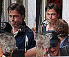 Pictures of Brad Pitt on Set