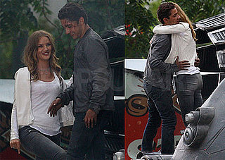 Pictures of Shia LaBeouf and Rosie Huntington-Whiteley Filming Transformers 3