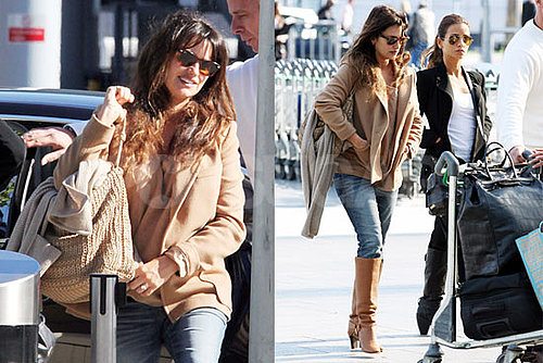 Pictures of Pregnant Penelope Cruz at Heathrow With Sister Monica