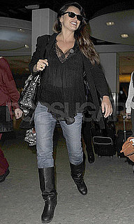Pictures of Penelope Cruz Wearing Sheer Top Pregnant
