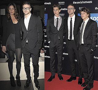 Pictures of Justin Timberlake, Jesse Eisenberg, and Andrew Garfield Promoting The Social Network in Paris 2010-10-04 10:30:00