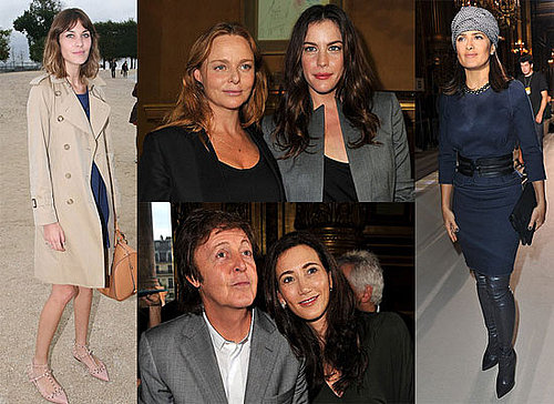 Alexa Chung, Salma Hayek, Liv Tyler at Paris Fashion Week S/S 2011
