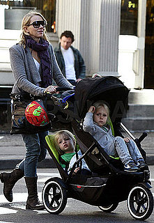 Pictures of Naomi Watts Strolling With Alexander and Sasha in NYC