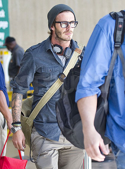 Pictures of David Beckham at LAX