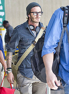 Pictures of David Beckham Arriving at LAX
